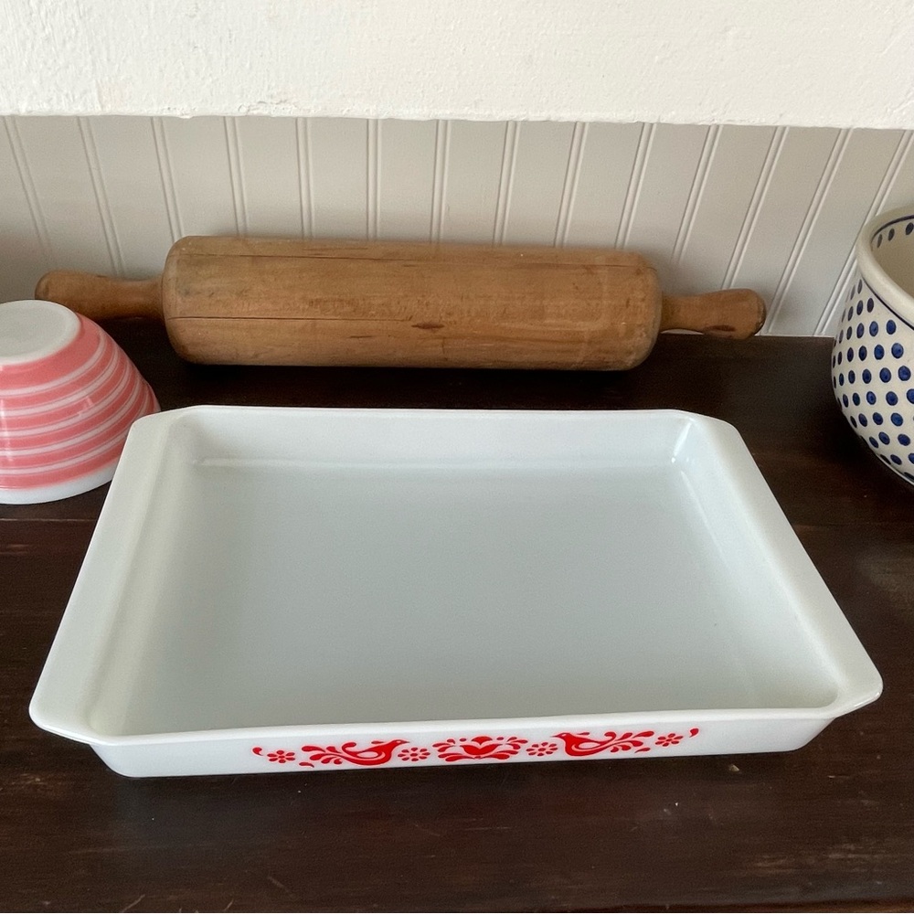 Vintage Pyrex Friendship Red Birds Lasagna Pan❤️ - Picture 4 of 16